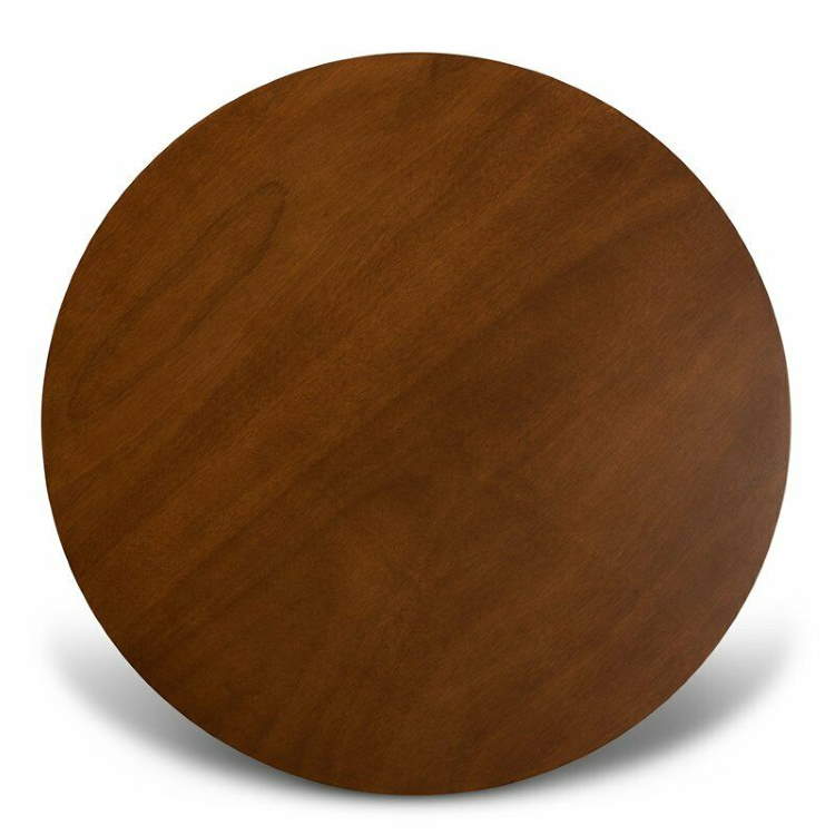 Baxton Studio Tilde Walnut Finished 35-Inch-Wide Round Wood Dining Table