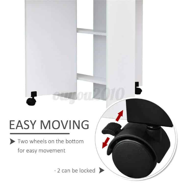 3-In-1 Rolling Folding Kitchen or Dining Table