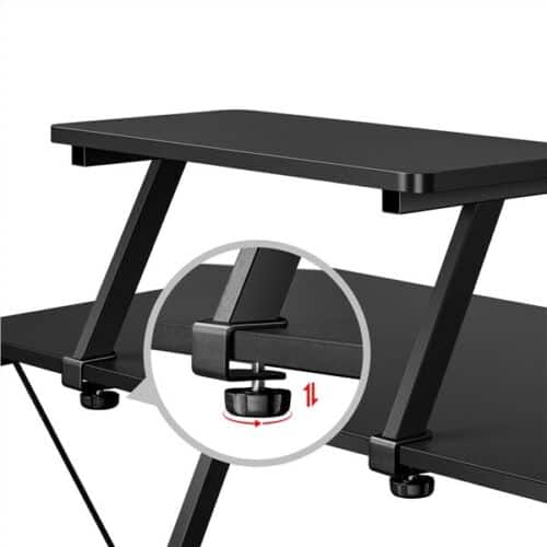 Topeakmart L-Shaped Home Office Corner Desk for Gaming, Writing, or Working Table