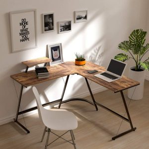 Vanergy L-Shaped Home Office Desk for Gaming, Multiple Monitors, Multi-tasking