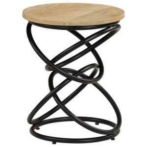 vidaXL Handmade Solid Mango Wood Side or End Table