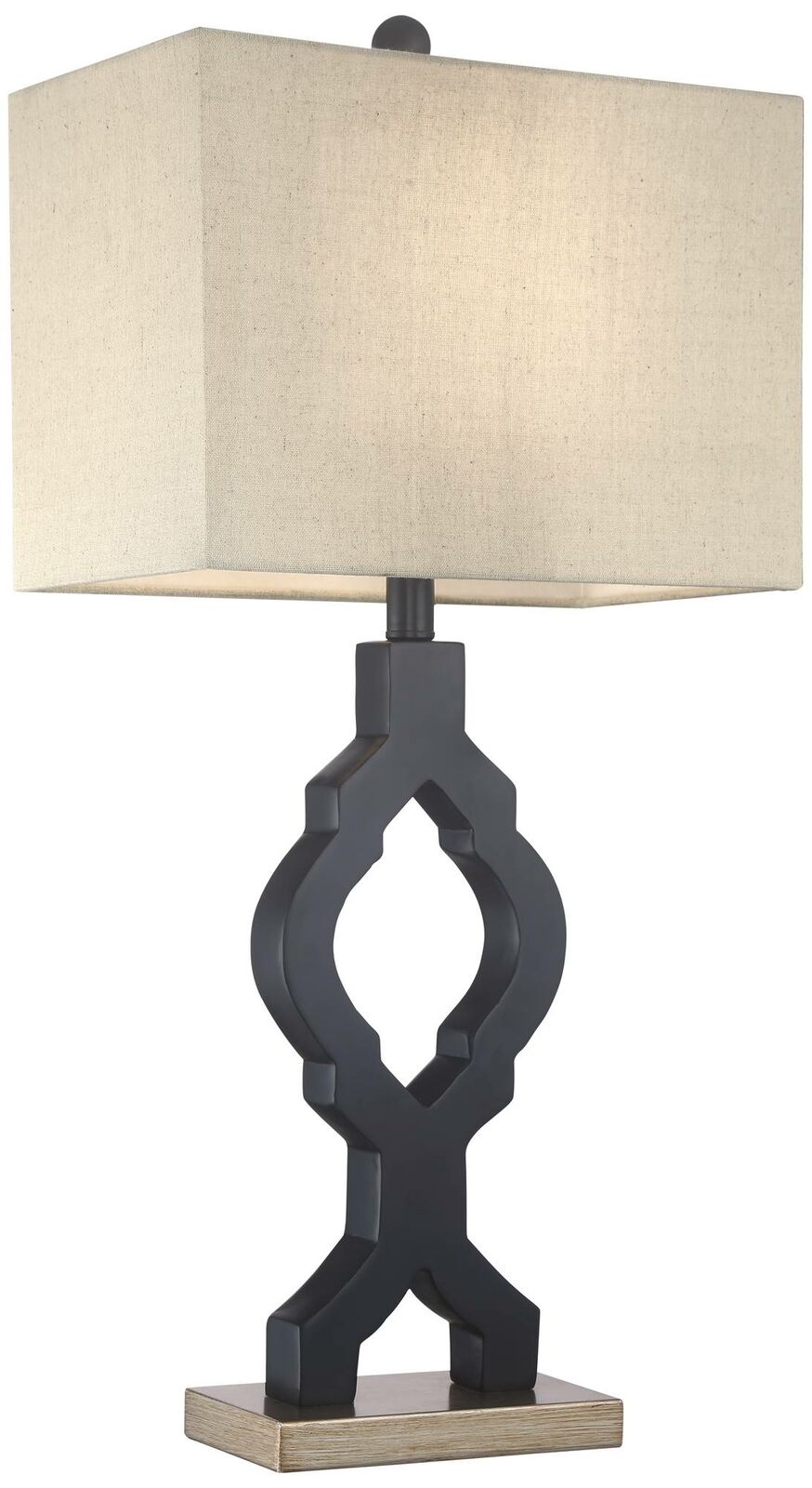 Set of 2 Classic Moroccan Black Modern Table Lamps