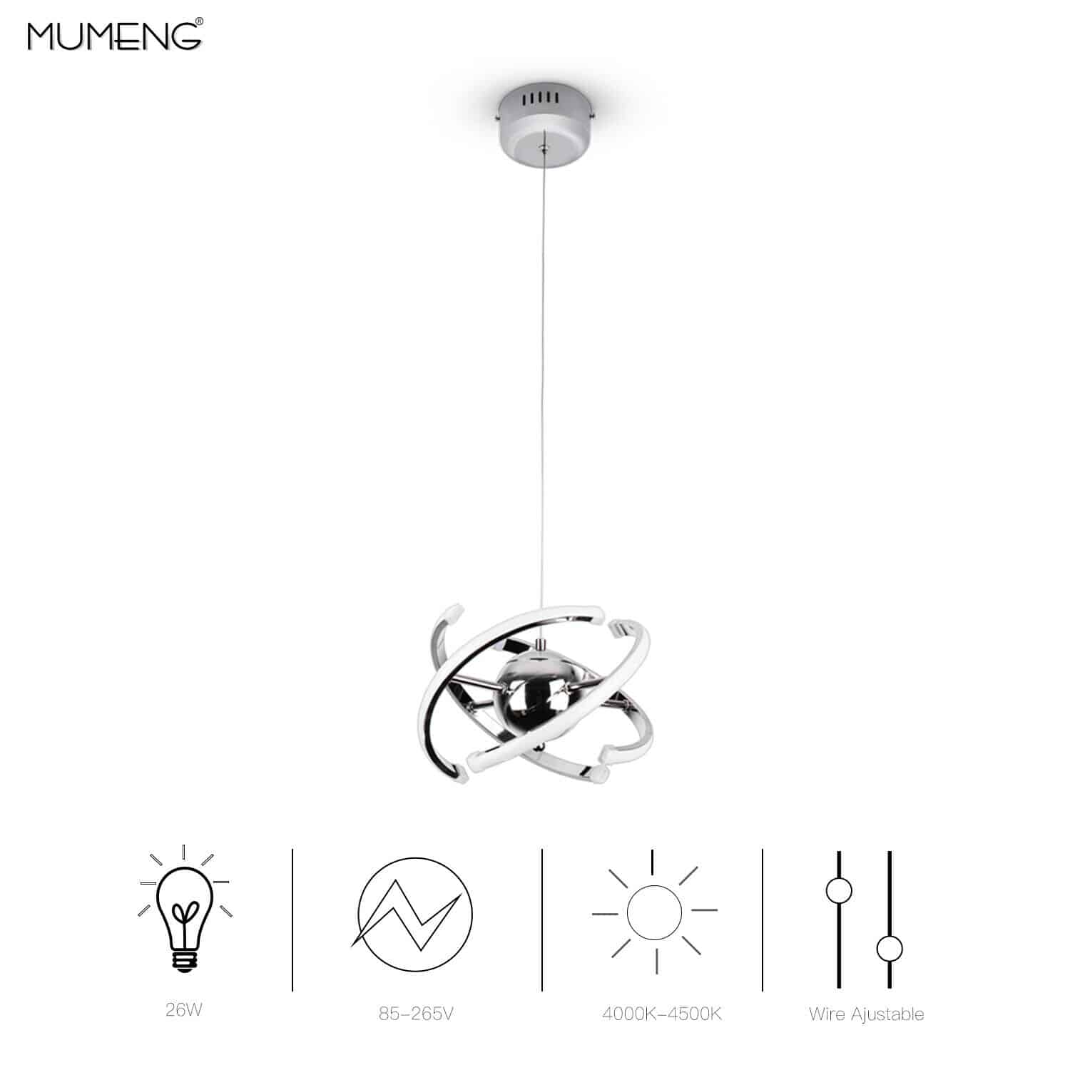 Modern 26W LED Light Chandelier Pendant Lamp Hanging Lights Ceiling Lighting US