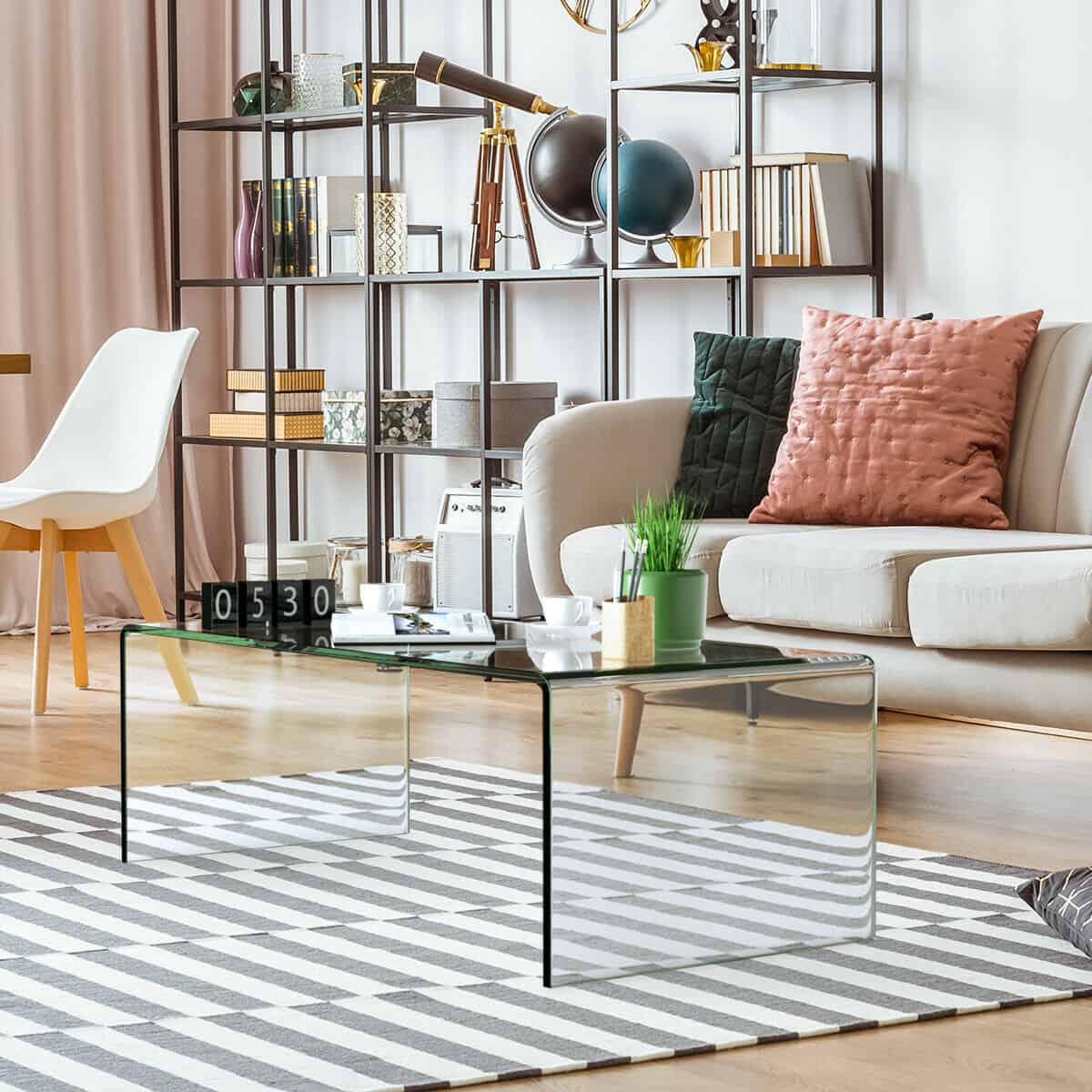 Tempered Glass Living Room Coffee Table