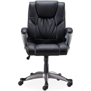 Black Ergonomic Executive PU Leather High Back Office Chair