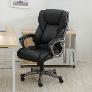 Black Ergonomic Executive PU Leather High Back Office Chair