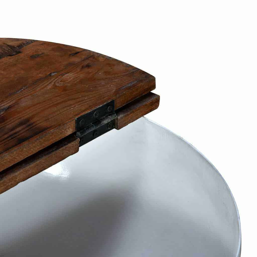 Solid Reclaimed Wood Bowl-Shaped Coffee Table