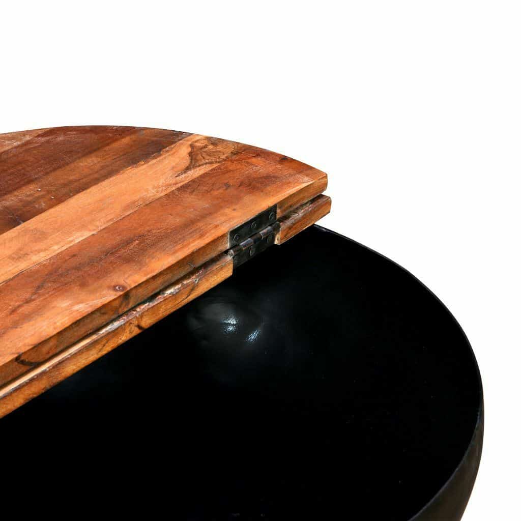 Solid Reclaimed Wood Bowl-Shaped Coffee Table