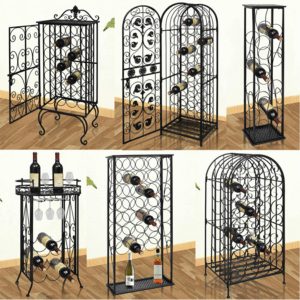Metal Floor Standing Wine Rack