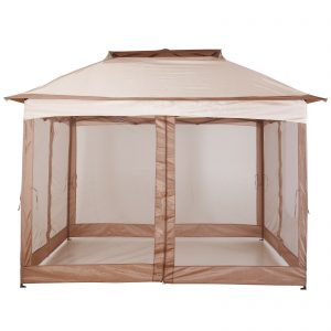 Outsunny 11'x11' Outdoor 2-Tier Easy Folding Portable Gazebo (With Netting)
