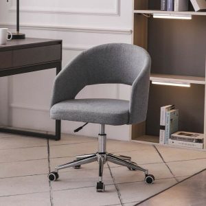 Gray Mid-Back Swivel Office Chair