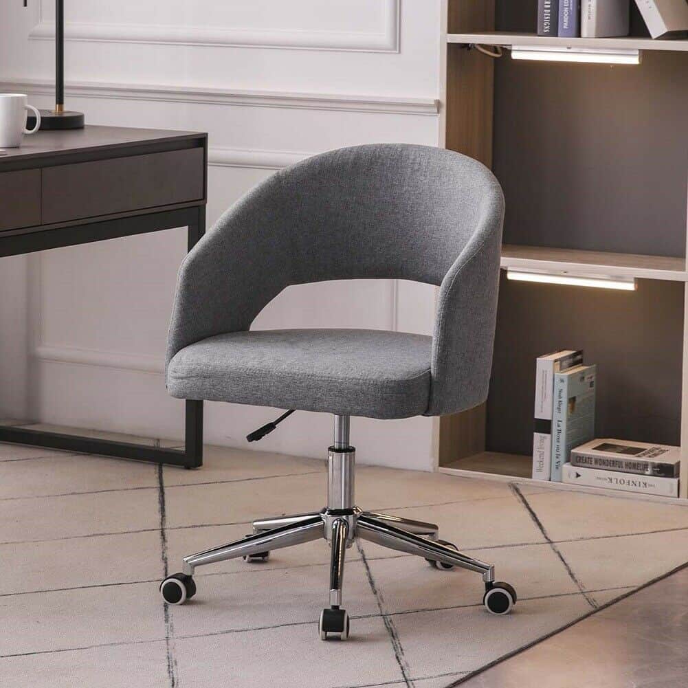 Gray Mid-Back Swivel Office Chair