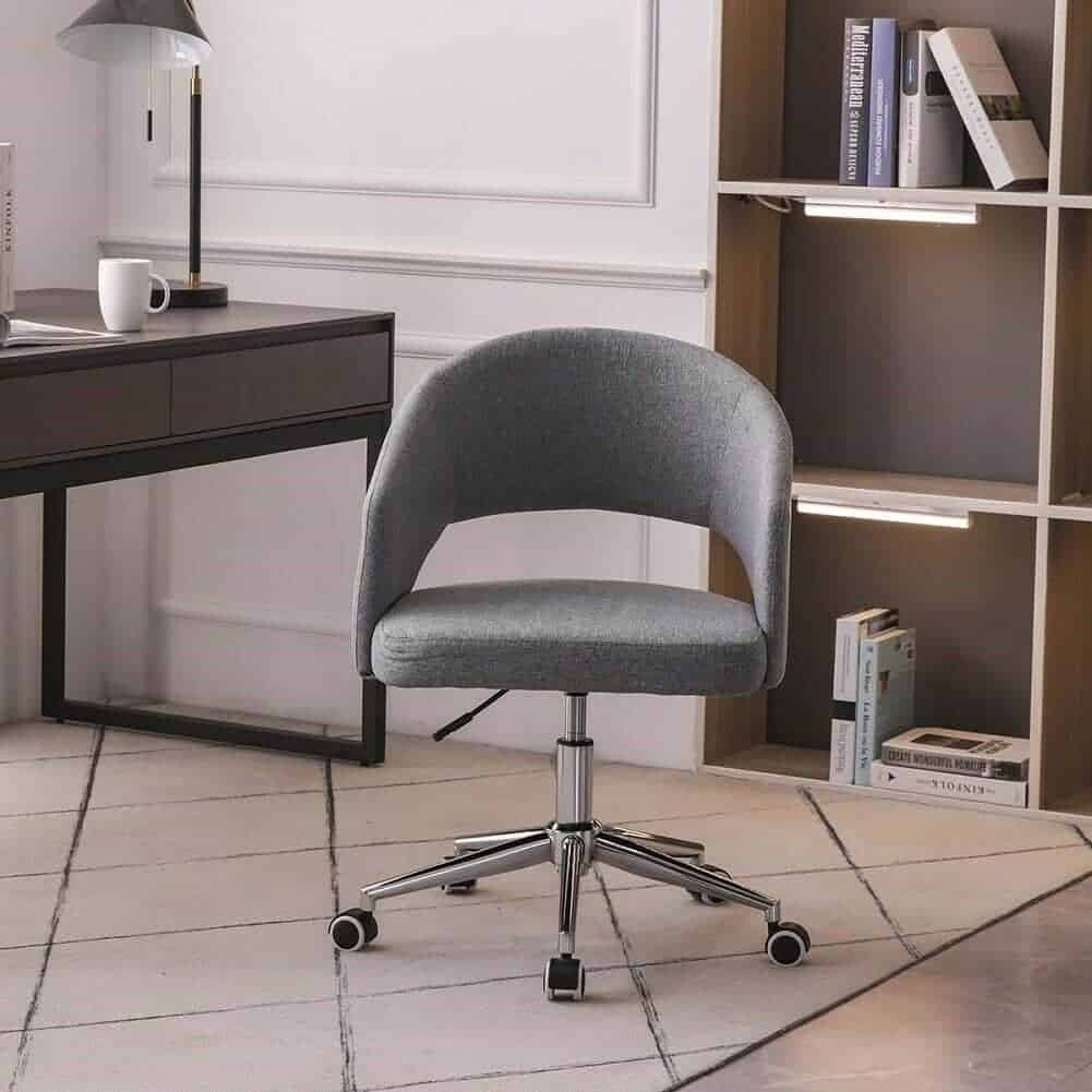 Gray Mid-Back Swivel Office Chair