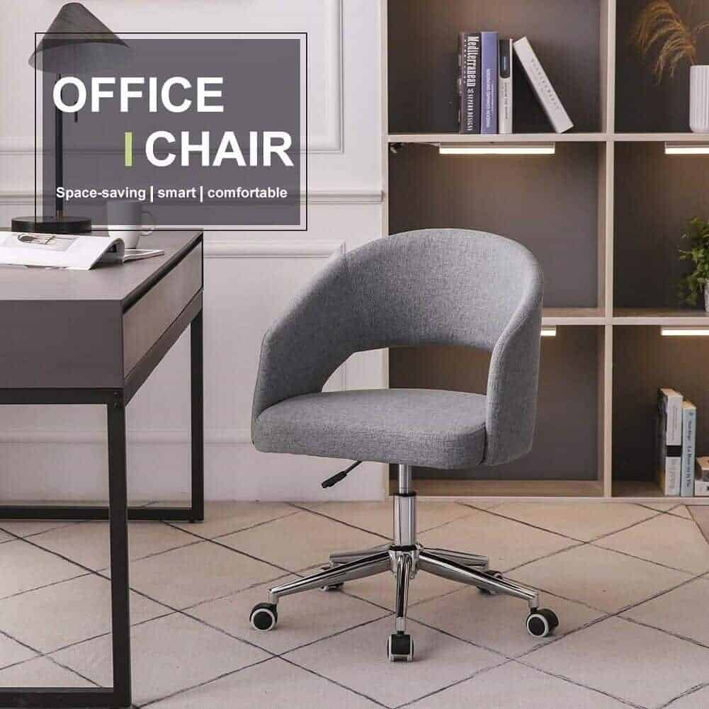 Gray Mid-Back Swivel Office Chair