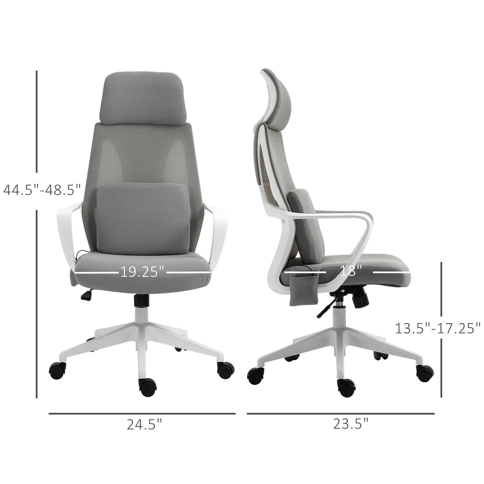 Vinsetto Office Swivel Chair w/ Massage Cushion