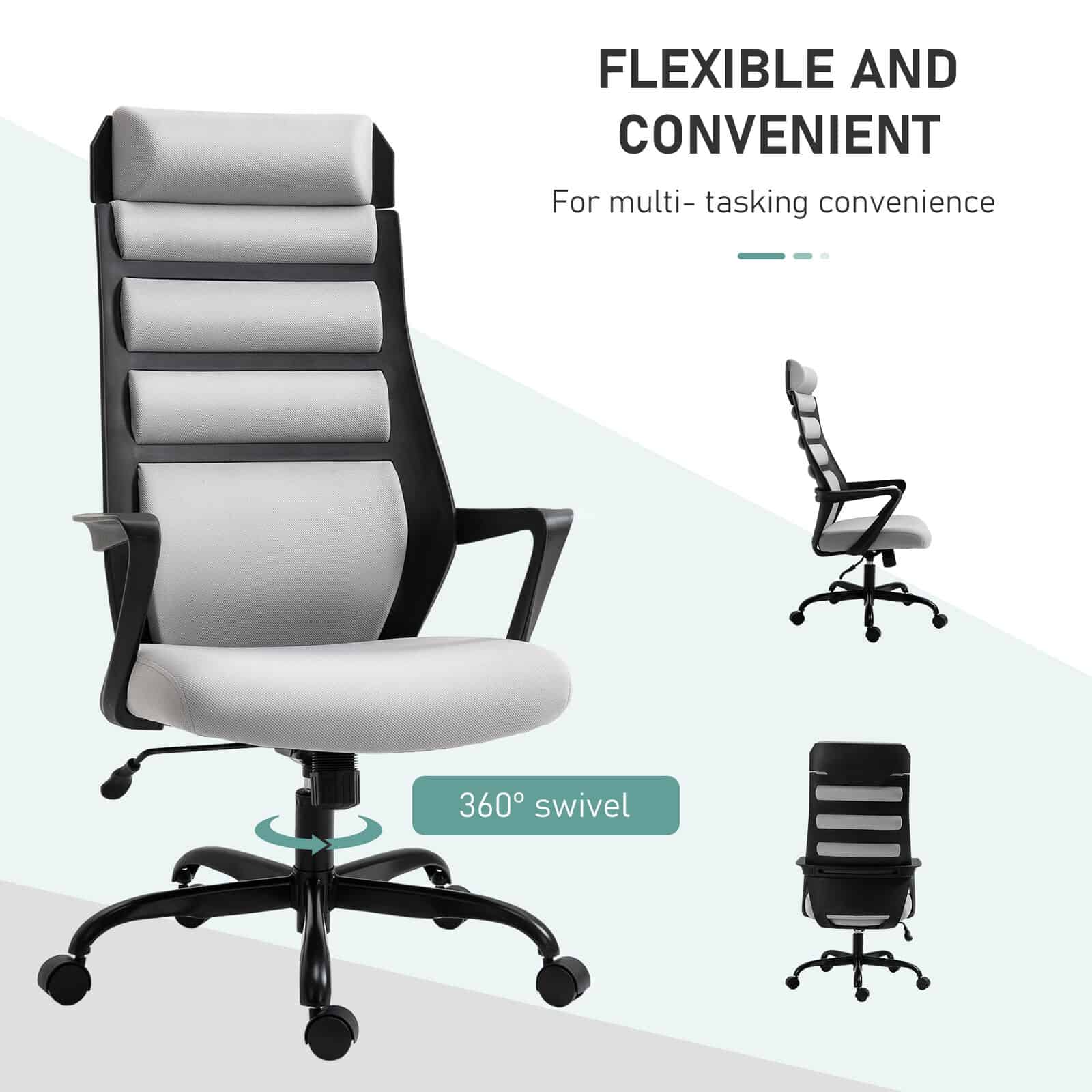 Vinsetto High-Back Home Office Desk Chair with Spandex Fabric