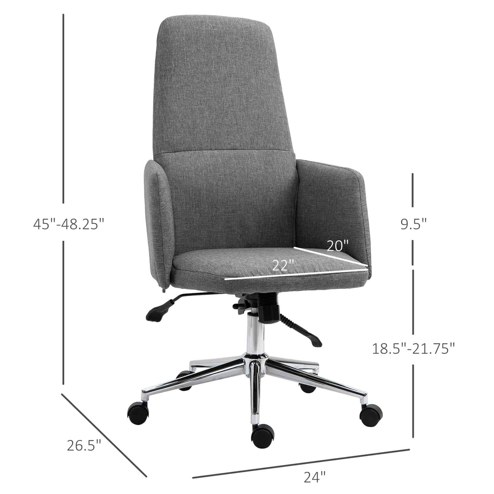 Vinsetto Geometric Design High-Back Office Chair