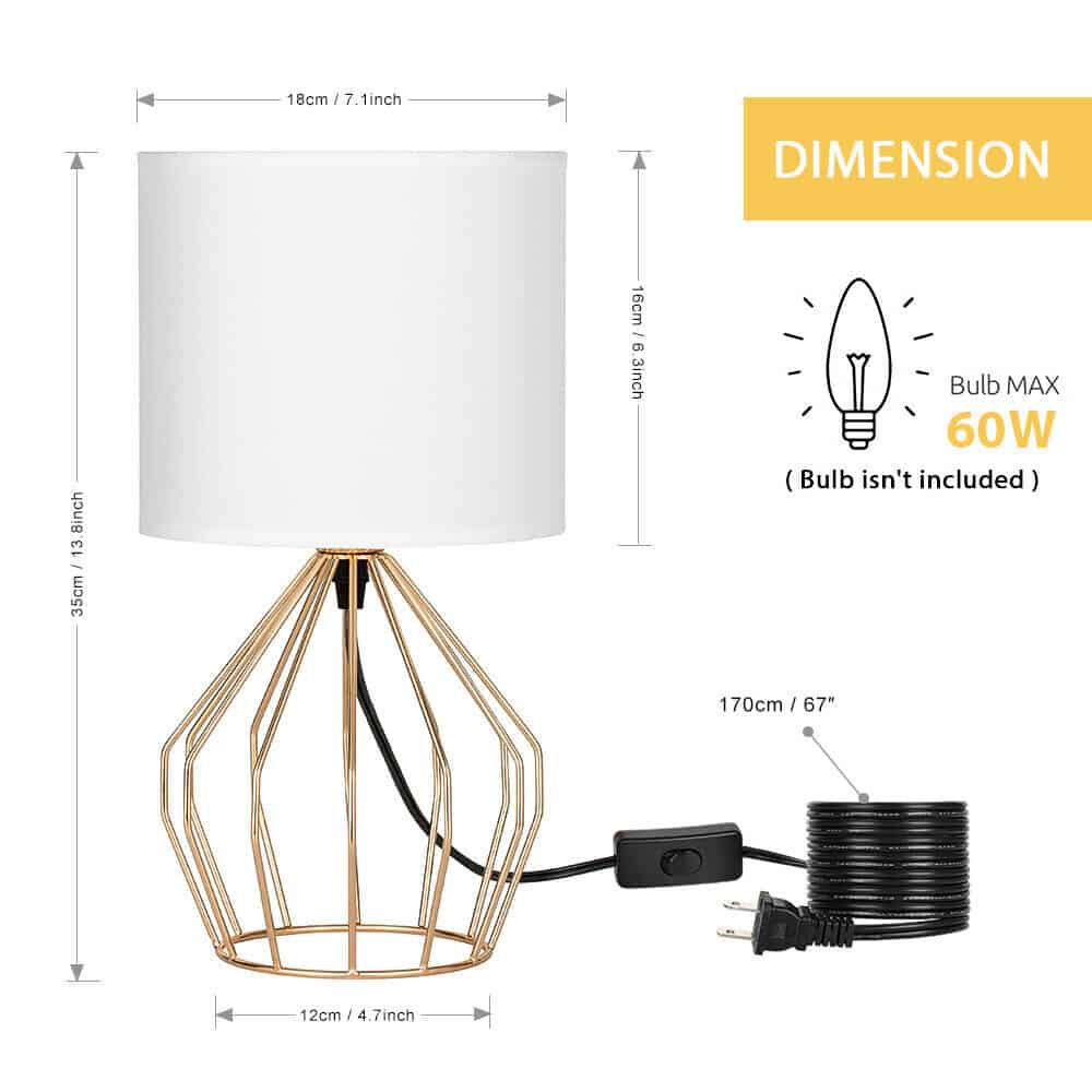 2 Hollowed Base Table Lamps