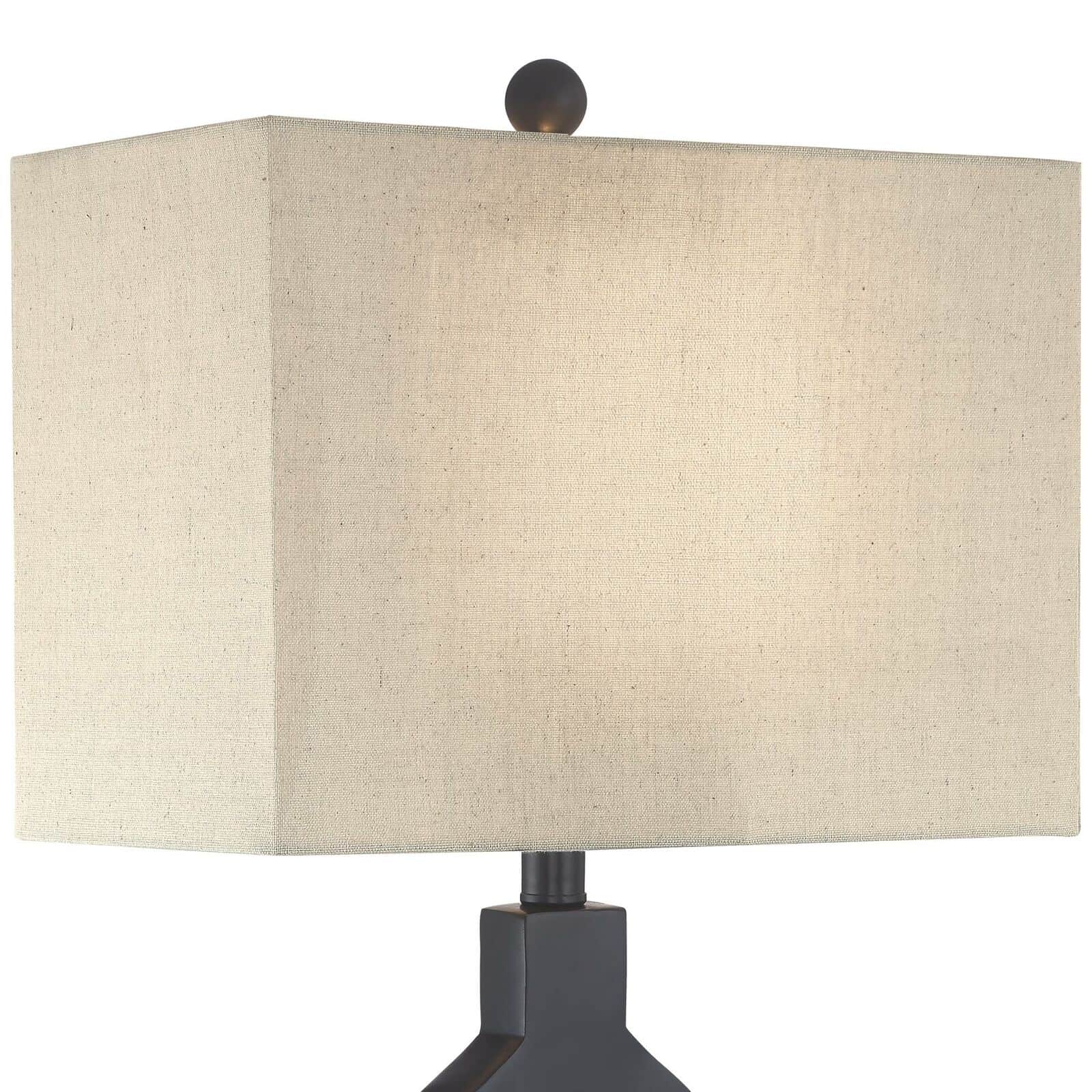 Set of 2 Classic Moroccan Black Modern Table Lamps