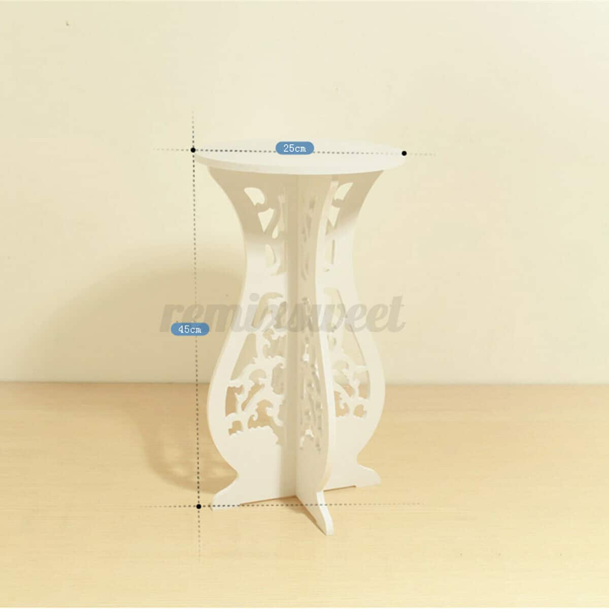 Round White WPC Outdoor/Indoor End Table