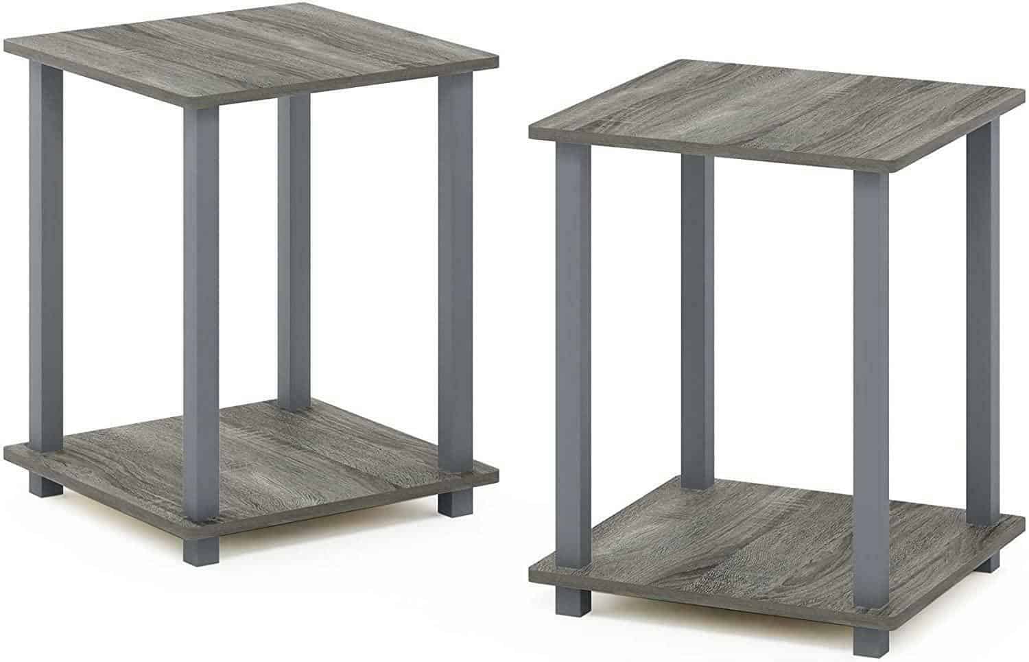 Set Of 2 Composite Wood Nightstand End Tables