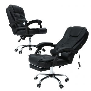 Black Executive Massage Reclining Office Chair