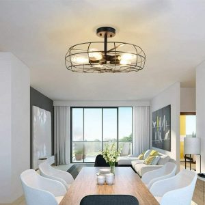 5 Light Industrial-Style Hanging Ceiling Cage Pendant