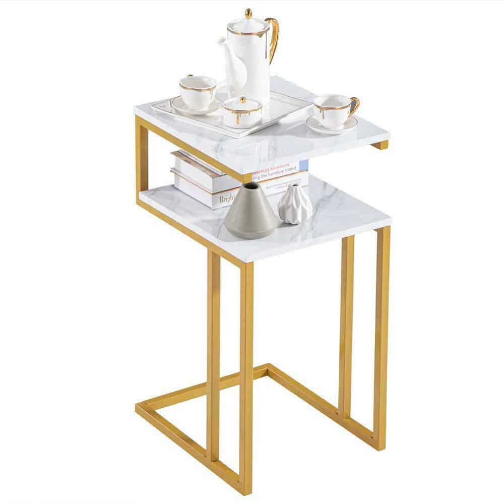 C-Type MDF Marble Side Table