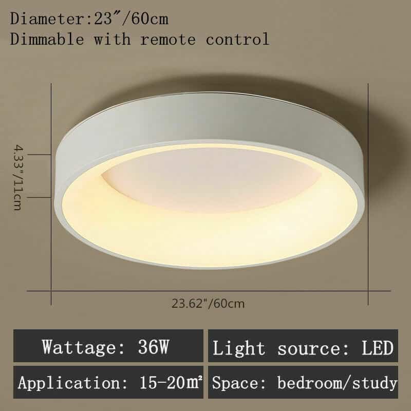 23" Round Hollowed Dimmable LED Ceiling Light