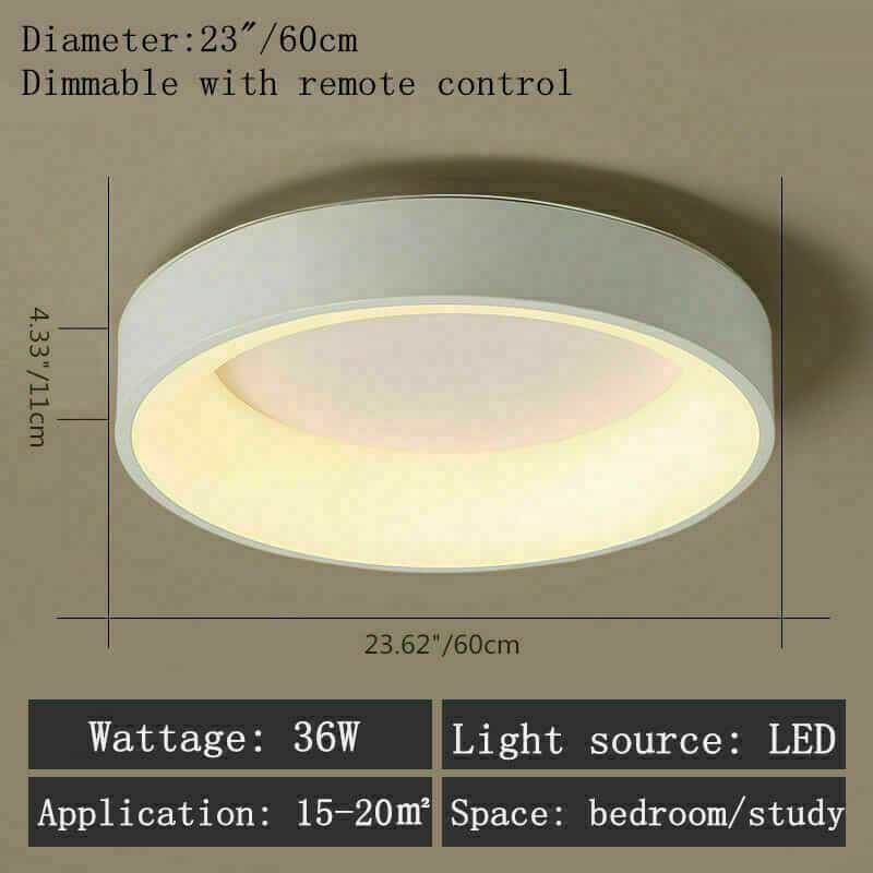 23" Round Hollowed Dimmable LED Ceiling Light