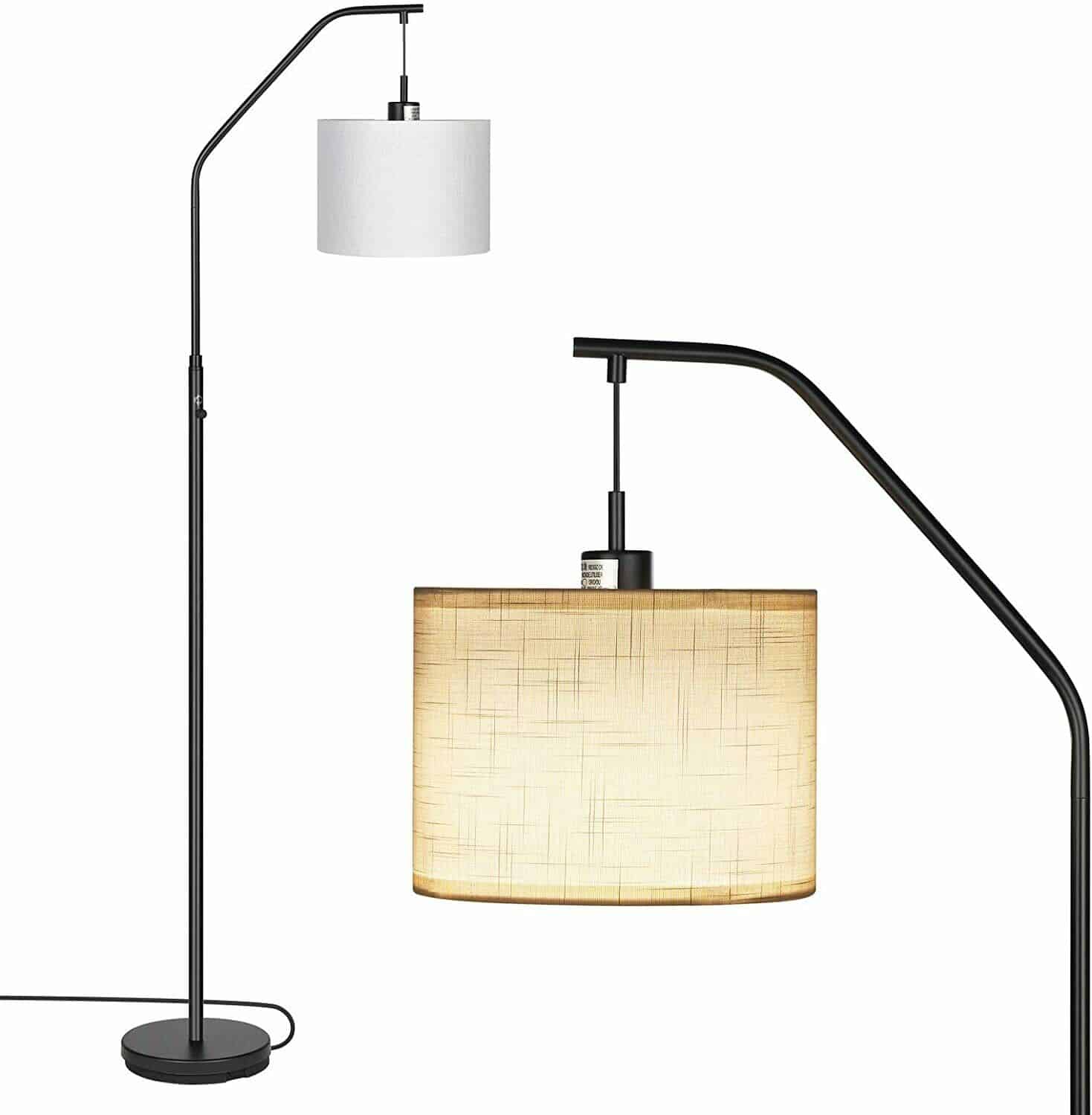 DEWENWILS Arc Modern Floor Lamp with LED Dimmable Bulbs