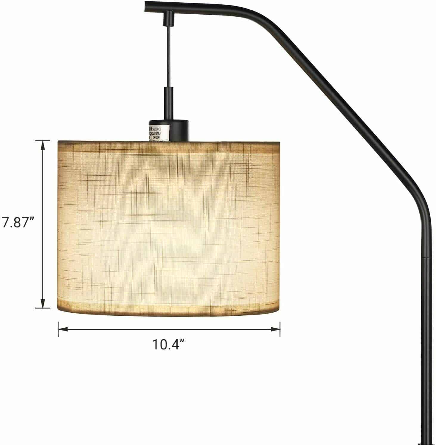 DEWENWILS Arc Modern Floor Lamp with LED Dimmable Bulbs