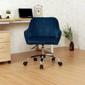 Blue Velvet Mid-Back Desk Office Chair