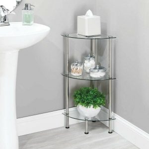 3-Tier Living Room Glass Corner Table