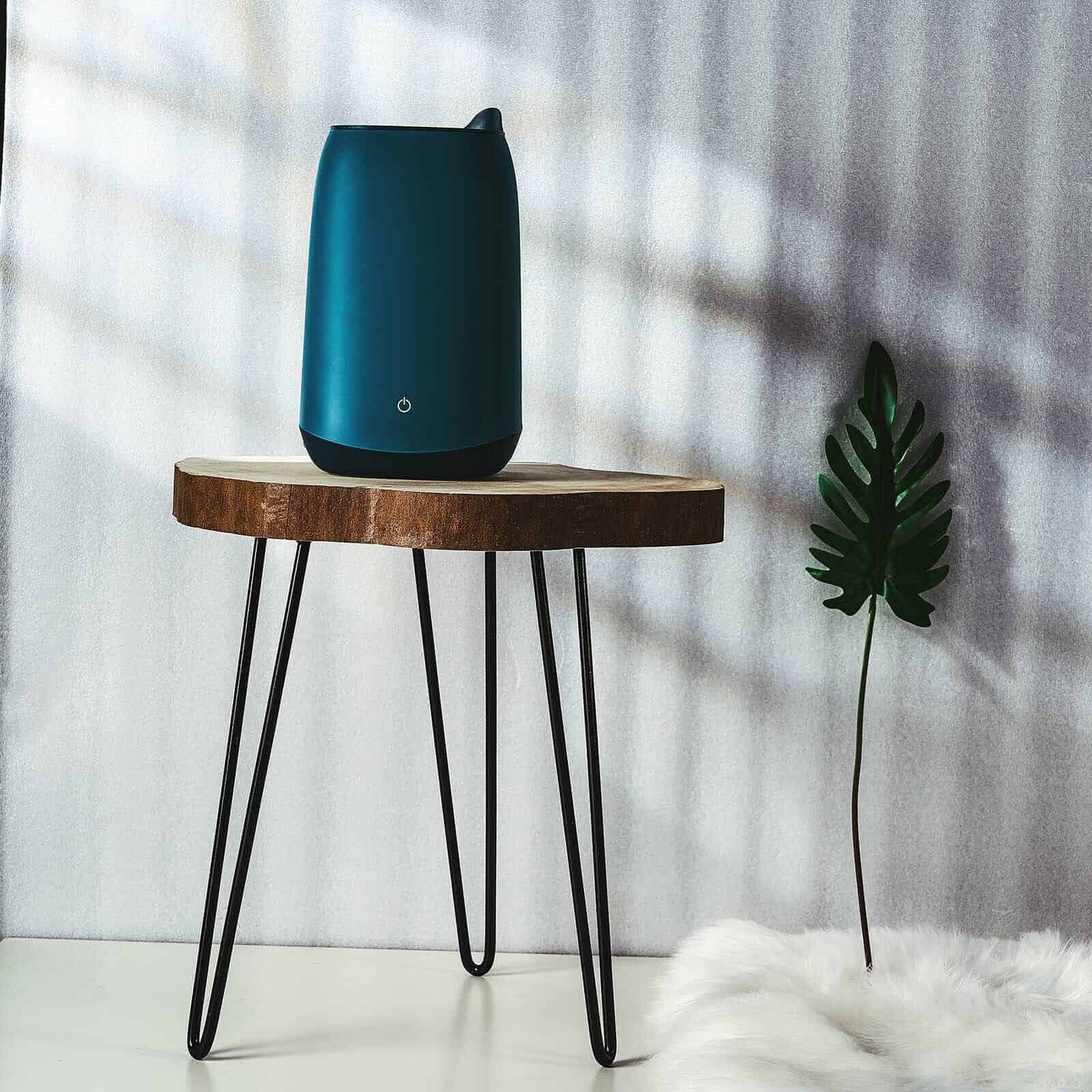 Natural Wood Sliced Round End Table