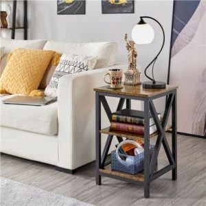 3-Tier Rustic Living Room Side Table
