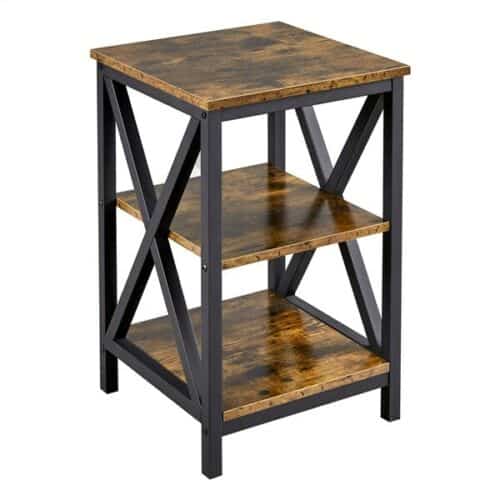 3-Tier Rustic Living Room Side Table