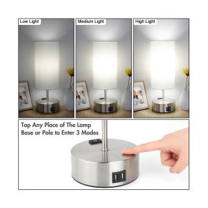 Set of 2 Bedside Table Lamps 1