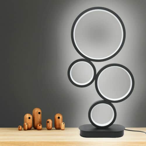 4-Circle Dimmable Halo LED Table Lamp 3
