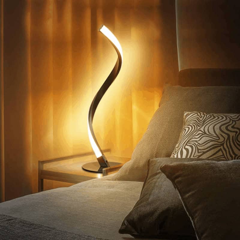 Spiraled Steel Dimmable LED Table Lamp 1