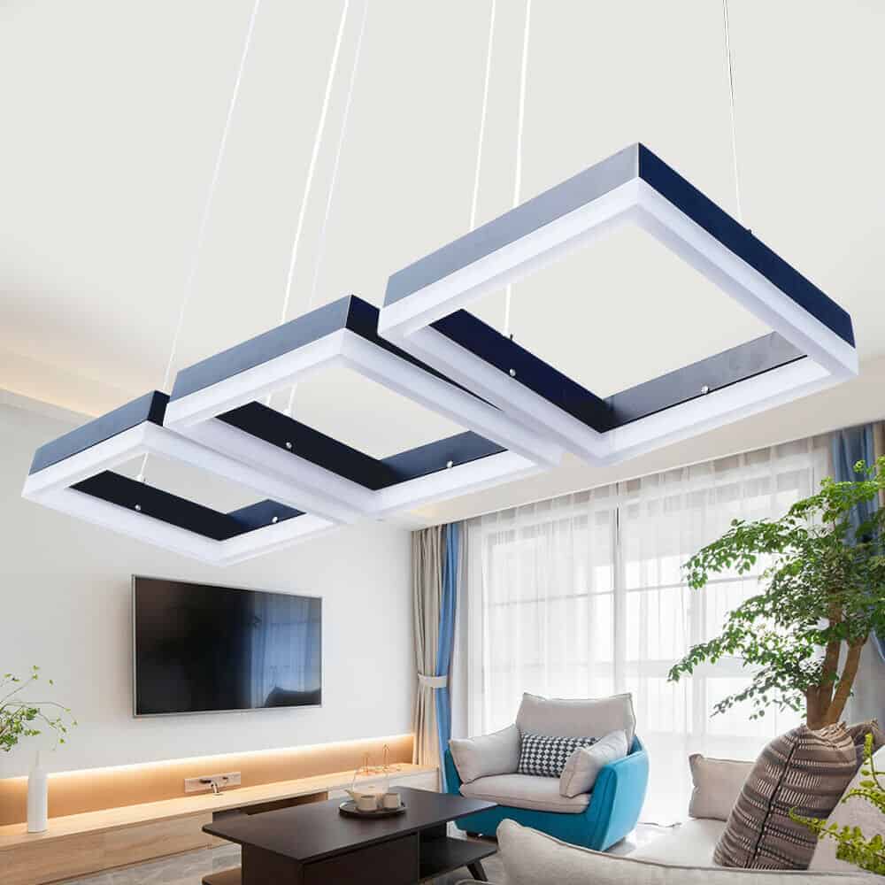 3-Square or 6-Square Pendant Chandelier 3