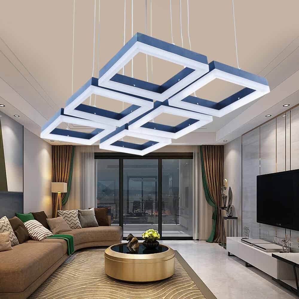 3-Square or 6-Square Pendant Chandelier 8