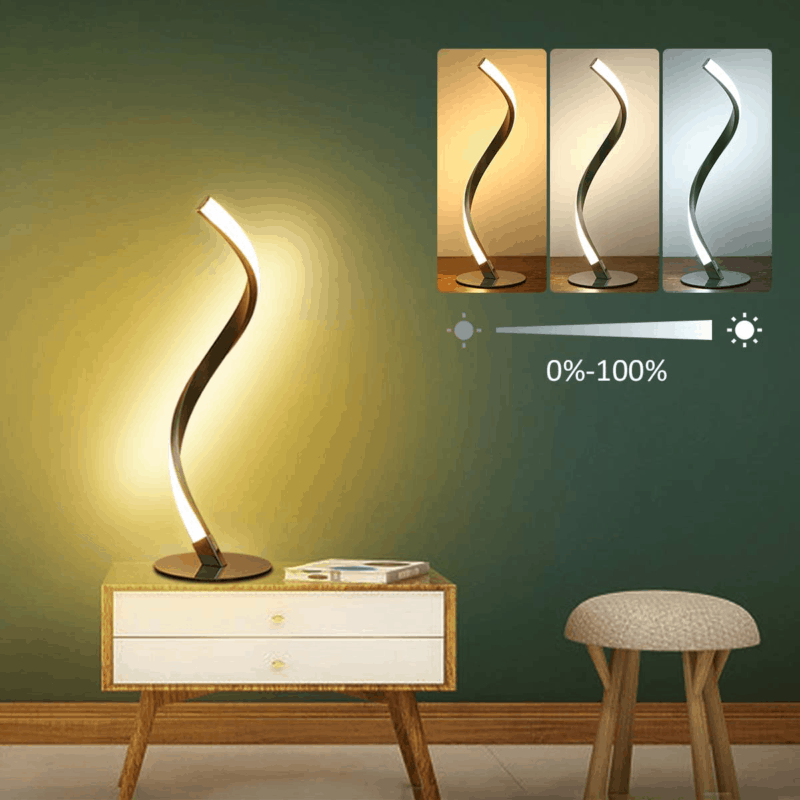 Spiraled Steel Dimmable LED Table Lamp 7