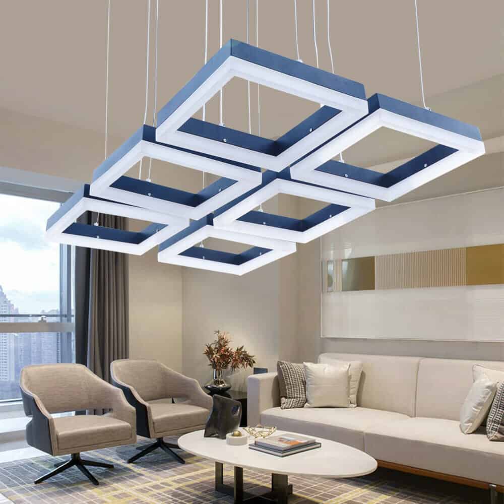 3-Square or 6-Square Pendant Chandelier 2