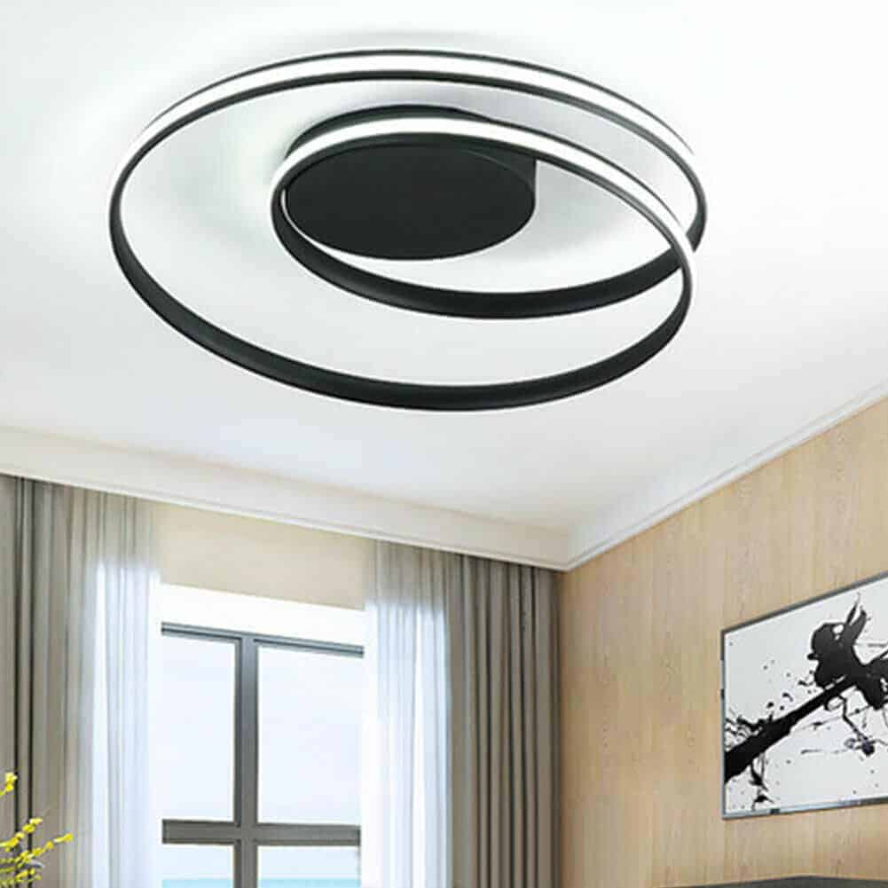 Black Swirls Acrylic Pendant Chandelier 1