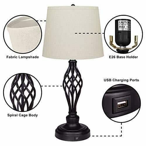 Set of 2 Touch 3-Way Dimmable Table Lamp 6