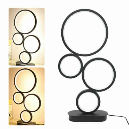 4-Circle Dimmable Halo LED Table Lamp 5