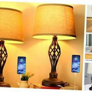 Set of 2 Touch 3-Way Dimmable Table Lamp