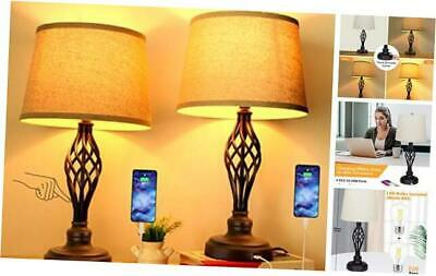 Set of 2 Touch 3-Way Dimmable Table Lamp