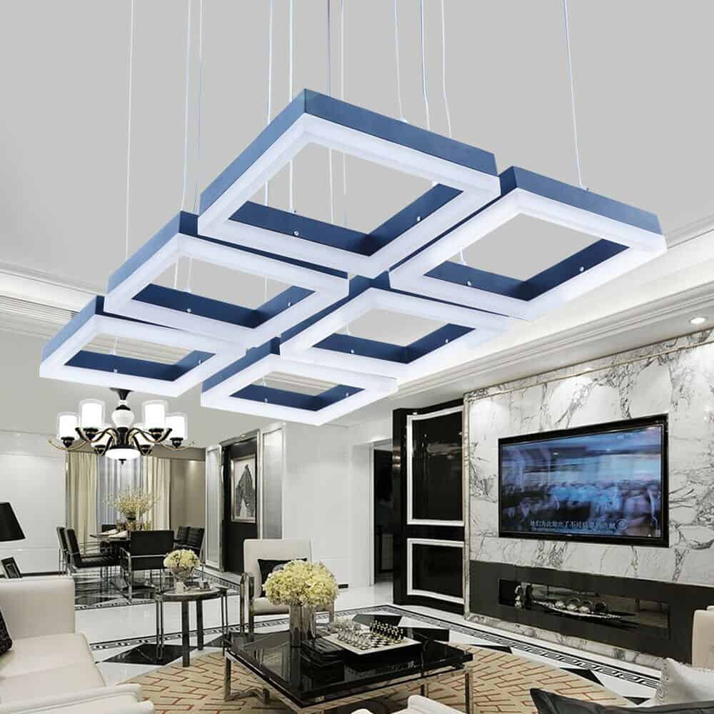 3-Square or 6-Square Pendant Chandelier 7